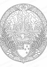 Neuseeland Mandalas Ausmalbilder – Länder und Kulturen – 15 Malvorlagen – Materialseite 6