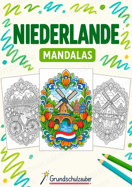 Niederlande Mandalas Ausmalbilder – Länder und Kulturen – 15 Malvorlagen – Cover
