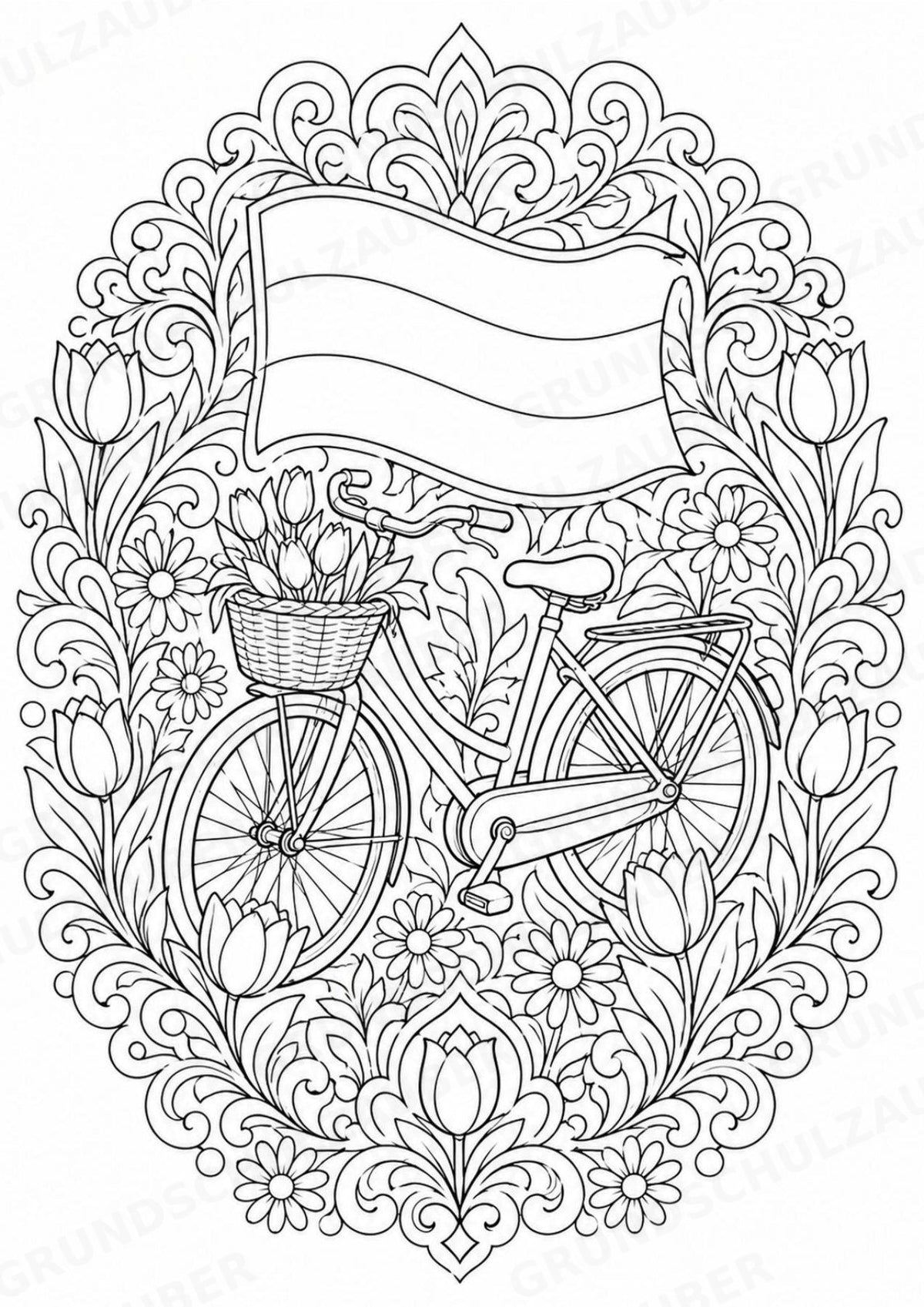 Niederlande Mandalas Ausmalbilder – Länder und Kulturen – 15 Malvorlagen – Materialseite 5