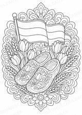 Niederlande Mandalas Ausmalbilder – Länder und Kulturen – 15 Malvorlagen – Materialseite 6