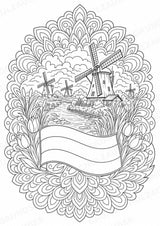 Niederlande Mandalas Ausmalbilder – Länder und Kulturen – 15 Malvorlagen – Materialseite 13