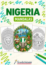 Nigeria Mandalas Ausmalbilder – Länder und Kulturen – 15 Malvorlagen – Cover
