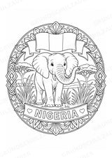 Nigeria Mandalas Ausmalbilder – Länder und Kulturen – 15 Malvorlagen – Materialseite 2