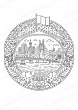 Nigeria Mandalas Ausmalbilder – Länder und Kulturen – 15 Malvorlagen – Materialseite 3