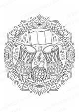 Nigeria Mandalas Ausmalbilder – Länder und Kulturen – 15 Malvorlagen – Materialseite 4