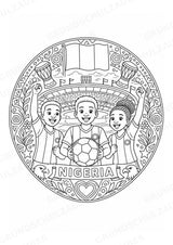 Nigeria Mandalas Ausmalbilder – Länder und Kulturen – 15 Malvorlagen – Materialseite 6