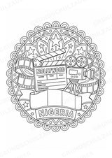 Nigeria Mandalas Ausmalbilder – Länder und Kulturen – 15 Malvorlagen – Materialseite 10