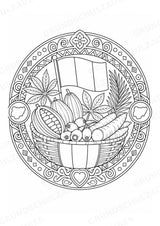 Nigeria Mandalas Ausmalbilder – Länder und Kulturen – 15 Malvorlagen – Materialseite 13