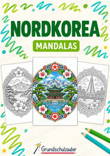 Nordkorea Mandalas Ausmalbilder – Länder und Kulturen – 15 Malvorlagen – Cover