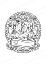 Nordkorea Mandalas Ausmalbilder – Länder und Kulturen – 15 Malvorlagen – Materialseite 5
