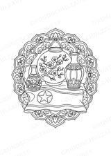 Nordkorea Mandalas Ausmalbilder – Länder und Kulturen – 15 Malvorlagen – Materialseite 11