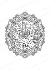 Nordkorea Mandalas Ausmalbilder – Länder und Kulturen – 15 Malvorlagen – Materialseite 13