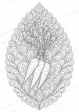 Obst & Gemüse Mandalas Ausmalbilder – Gemüse – 15 Malvorlagen – Materialseite 4