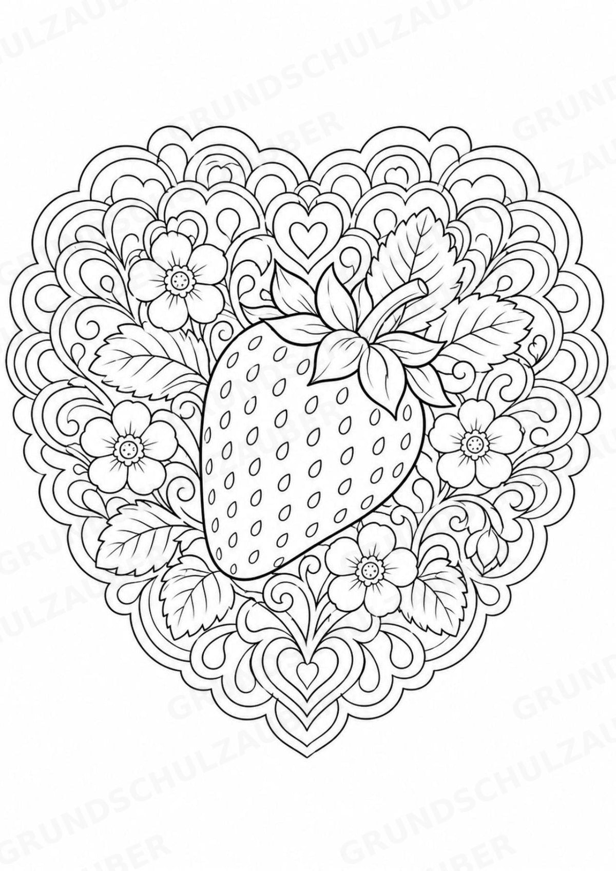 Obst & Gemüse Mandalas Ausmalbilder – Gemüse – 15 Malvorlagen – Materialseite 5
