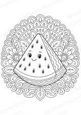 Obst & Gemüse Mandalas Ausmalbilder – Gemüse – 15 Malvorlagen – Materialseite 13