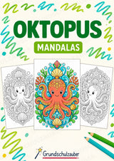 Oktopus Mandalas Ausmalbilder – Tiere – 15 Malvorlagen – Cover