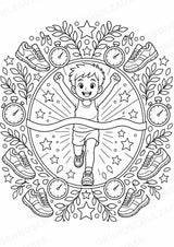 Olympische Spiele Mandalas Ausmalbilder – Sport – 15 Malvorlagen – Materialseite 2