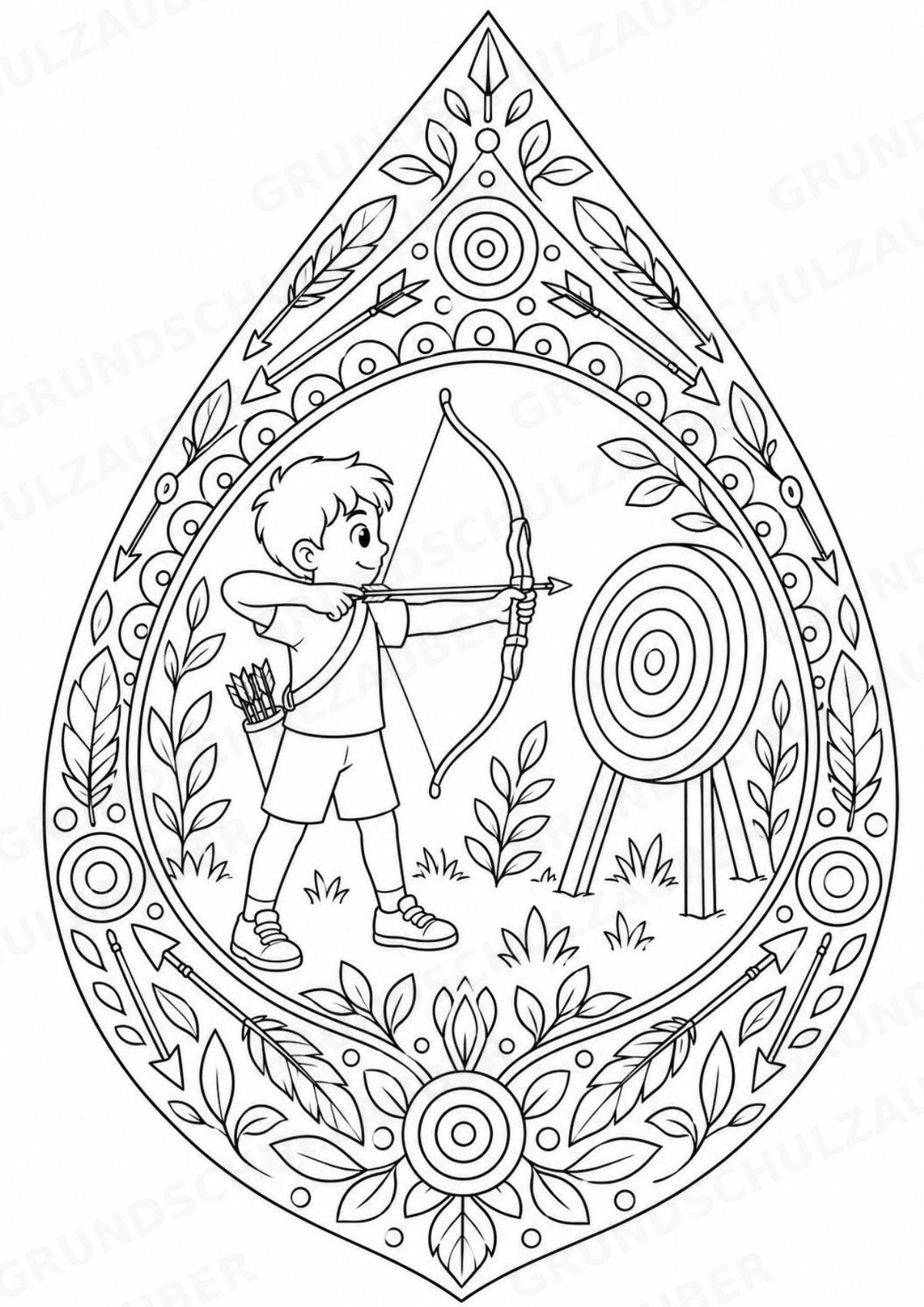 Olympische Spiele Mandalas Ausmalbilder – Sport – 15 Malvorlagen – Materialseite 7