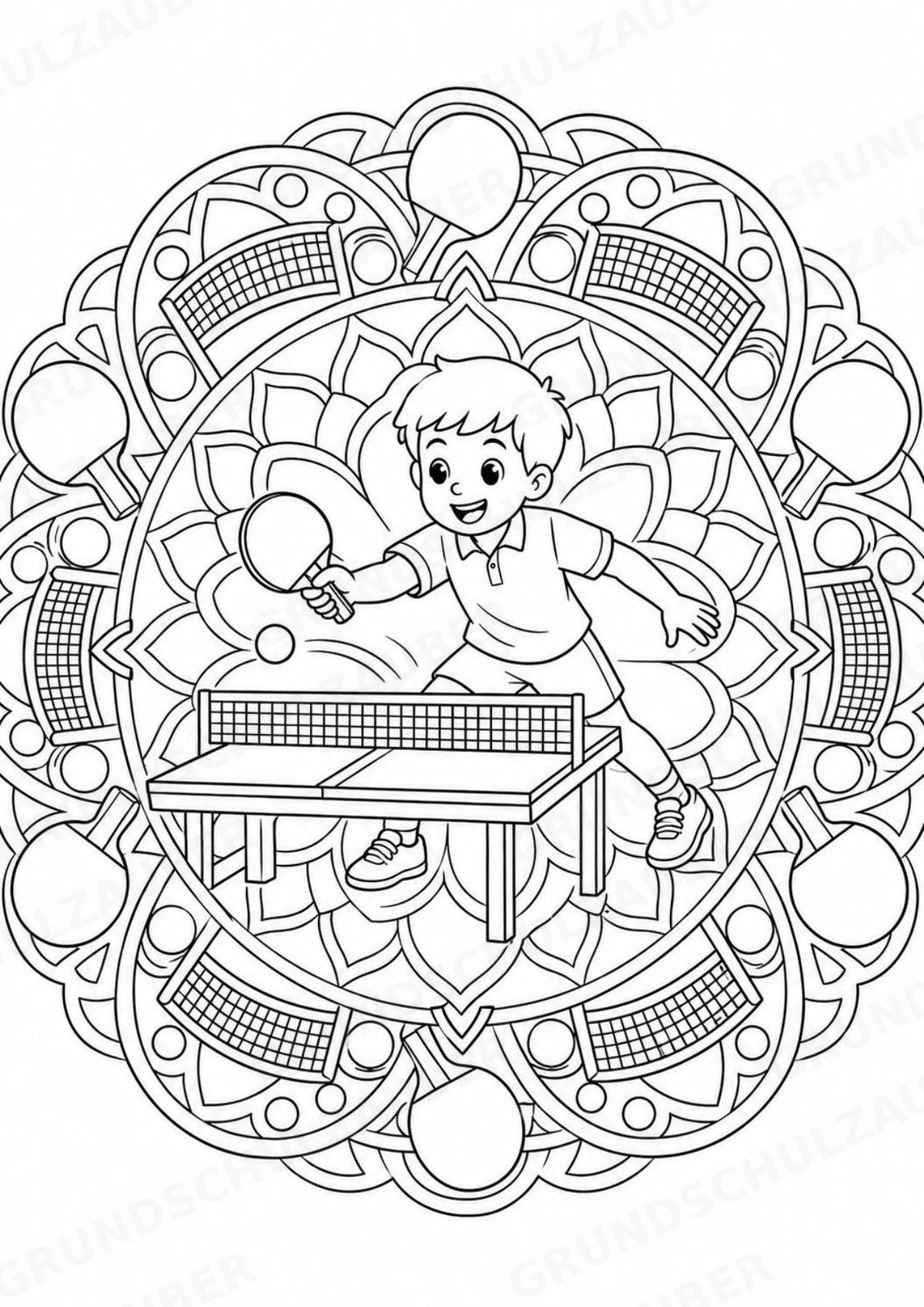 Olympische Spiele Mandalas Ausmalbilder – Sport – 15 Malvorlagen – Materialseite 11