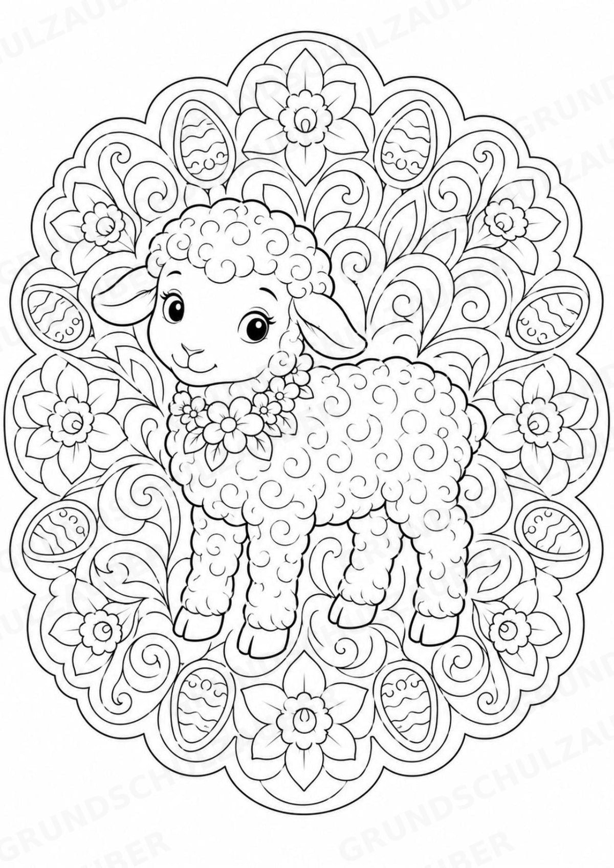 Ostern Mandalas Ausmalbilder – Feste und Feiertage – 15 Malvorlagen – Materialseite 5