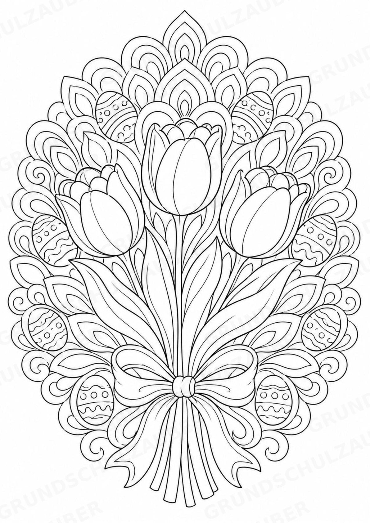 Ostern Mandalas Ausmalbilder – Feste und Feiertage – 15 Malvorlagen – Materialseite 8