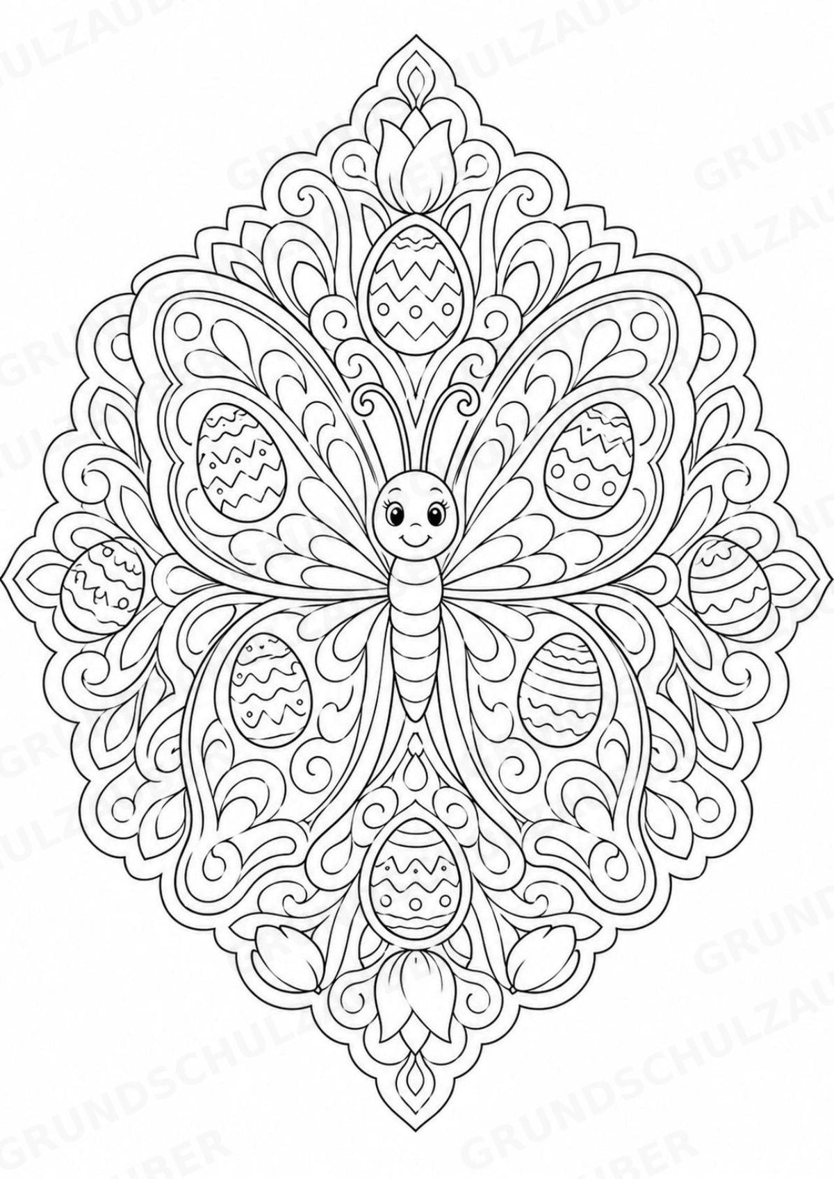 Ostern Mandalas Ausmalbilder – Feste und Feiertage – 15 Malvorlagen – Materialseite 10