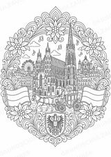 Österreich Mandalas Ausmalbilder – Länder und Kulturen – 15 Malvorlagen – Materialseite 2