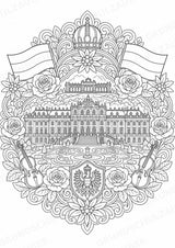 Österreich Mandalas Ausmalbilder – Länder und Kulturen – 15 Malvorlagen – Materialseite 3