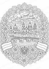 Österreich Mandalas Ausmalbilder – Länder und Kulturen – 15 Malvorlagen – Materialseite 4