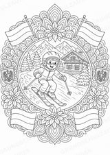 Österreich Mandalas Ausmalbilder – Länder und Kulturen – 15 Malvorlagen – Materialseite 6