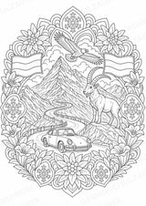 Österreich Mandalas Ausmalbilder – Länder und Kulturen – 15 Malvorlagen – Materialseite 7
