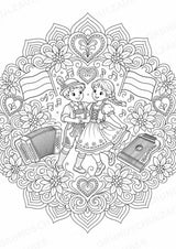 Österreich Mandalas Ausmalbilder – Länder und Kulturen – 15 Malvorlagen – Materialseite 12