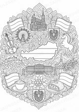 Österreich Mandalas Ausmalbilder – Länder und Kulturen – 15 Malvorlagen – Materialseite 16