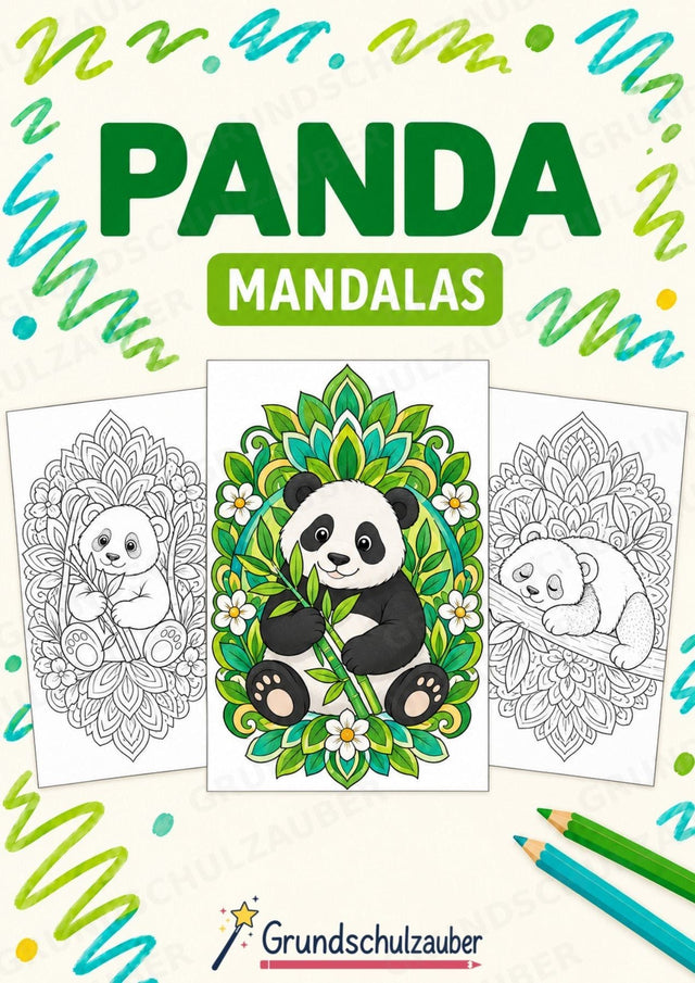 Panda Mandalas Ausmalbilder – Tiere – 15 Malvorlagen – Cover