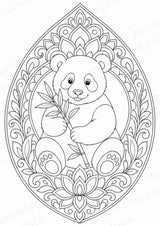 Panda Mandalas Ausmalbilder – Tiere – 15 Malvorlagen – Materialseite 2