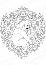 Panda Mandalas Ausmalbilder – Tiere – 15 Malvorlagen – Materialseite 6