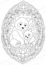 Panda Mandalas Ausmalbilder – Tiere – 15 Malvorlagen – Materialseite 11