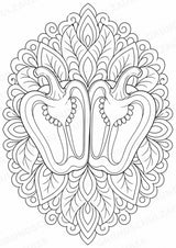 Paprika Mandalas Ausmalbilder – Gemüse – 15 Malvorlagen – Materialseite 6