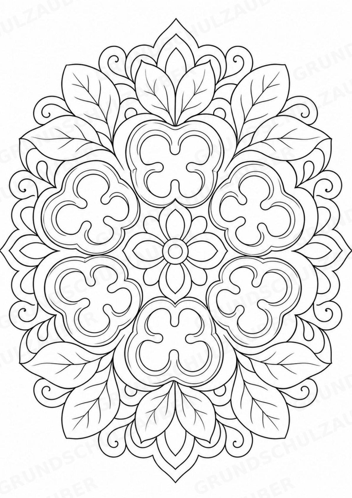 Paprika Mandalas Ausmalbilder – Gemüse – 15 Malvorlagen – Materialseite 7