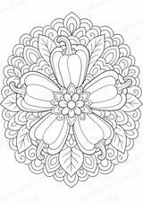 Paprika Mandalas Ausmalbilder – Gemüse – 15 Malvorlagen – Materialseite 15