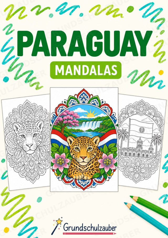 Paraguay Mandalas Ausmalbilder – Länder und Kulturen – 15 Malvorlagen – Cover