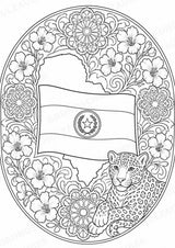 Paraguay Mandalas Ausmalbilder – Länder und Kulturen – 15 Malvorlagen – Materialseite 2