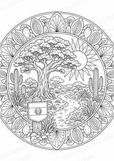 Paraguay Mandalas Ausmalbilder – Länder und Kulturen – 15 Malvorlagen – Materialseite 6