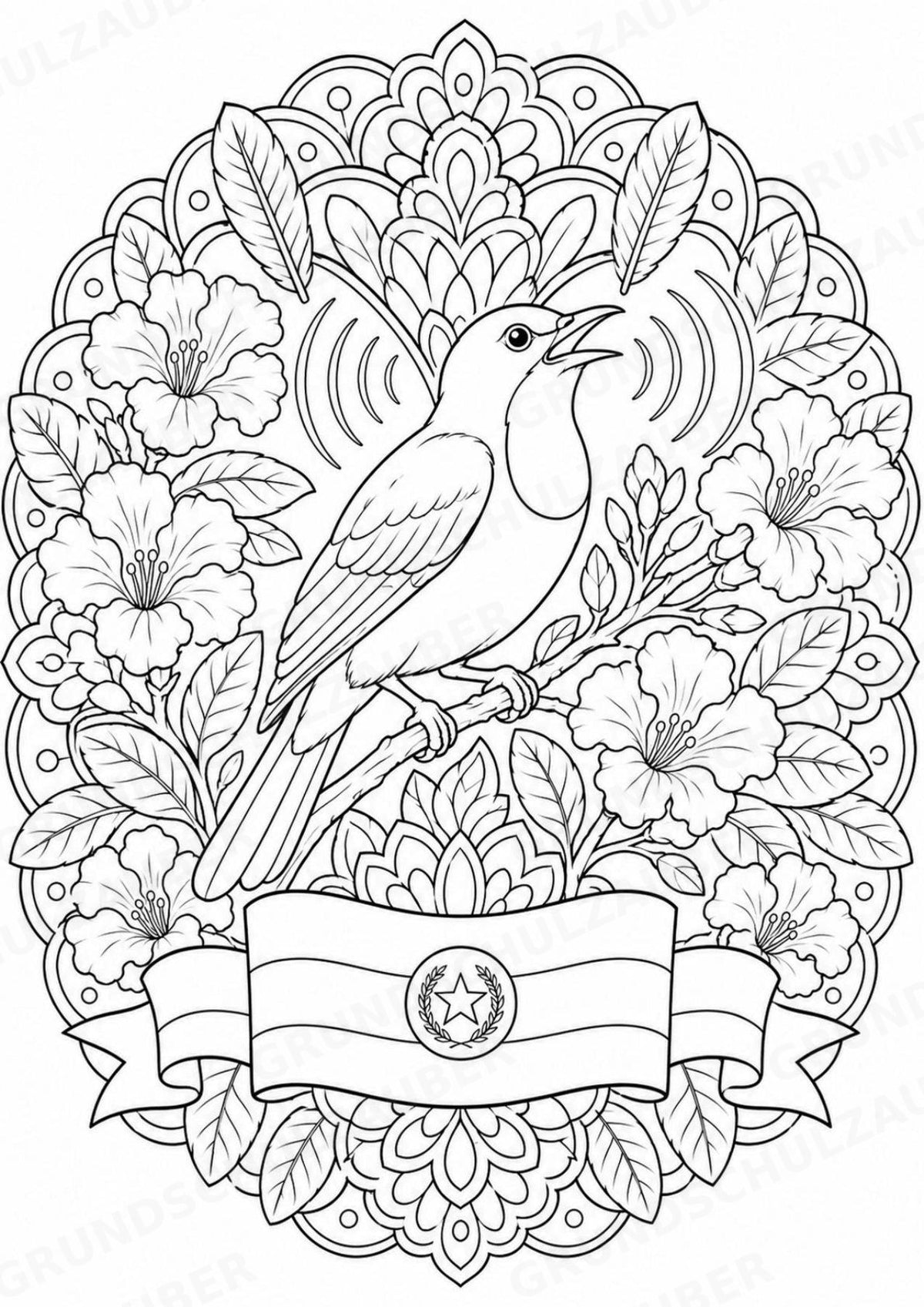 Paraguay Mandalas Ausmalbilder – Länder und Kulturen – 15 Malvorlagen – Materialseite 9