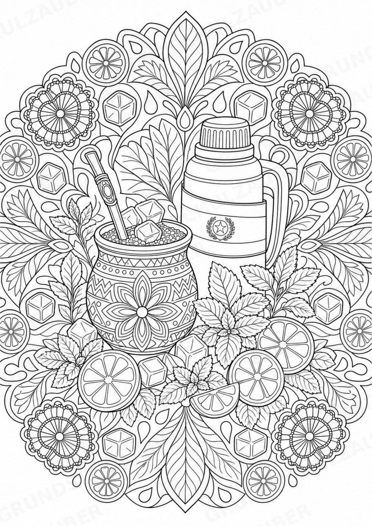 Paraguay Mandalas Ausmalbilder – Länder und Kulturen – 15 Malvorlagen – Materialseite 11