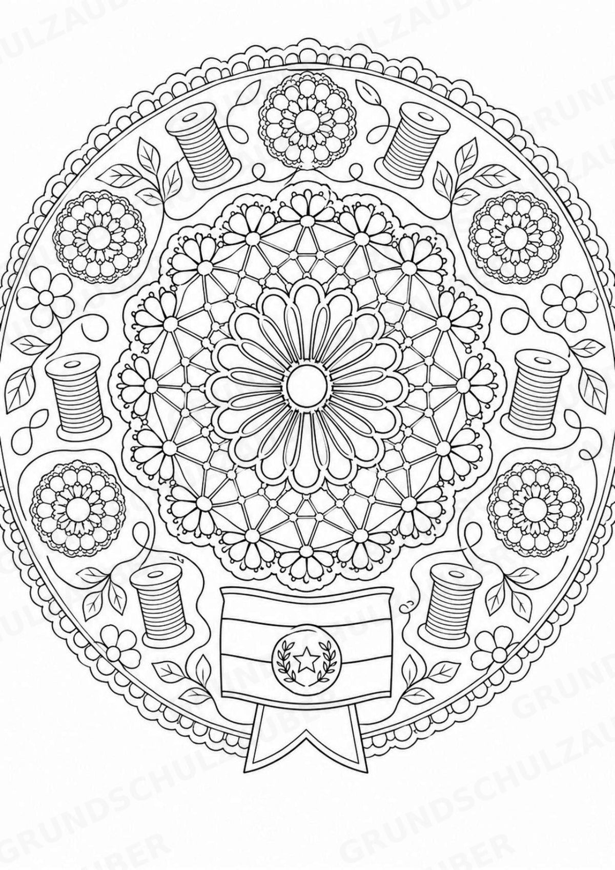 Paraguay Mandalas Ausmalbilder – Länder und Kulturen – 15 Malvorlagen – Materialseite 13
