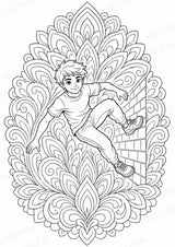 Parkour & Freerunning Mandalas Ausmalbilder – Allgemeine Themen – 15 Malvorlagen – Materialseite 5