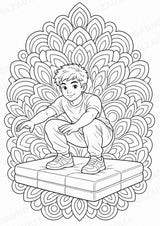 Parkour & Freerunning Mandalas Ausmalbilder – Allgemeine Themen – 15 Malvorlagen – Materialseite 11