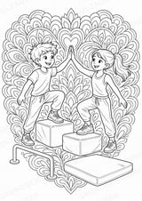 Parkour & Freerunning Mandalas Ausmalbilder – Allgemeine Themen – 15 Malvorlagen – Materialseite 15