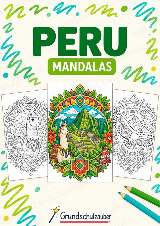 Peru Mandalas Ausmalbilder – Länder und Kulturen – 15 Malvorlagen – Cover